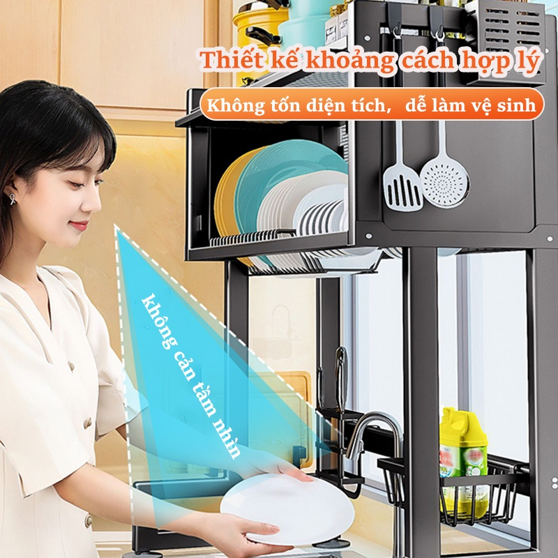 Kệ chén bát Inox cao cấp trên bồn rửa có nắp đậy, Kệ úp bát úp chén ...