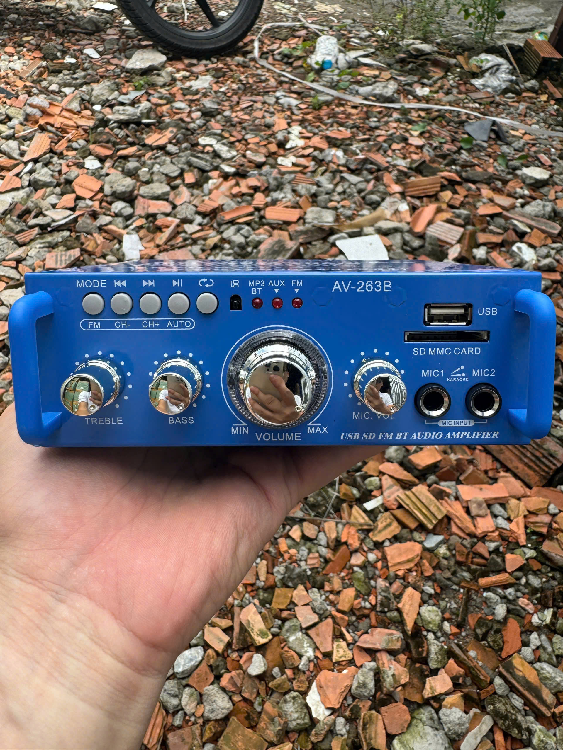 Ampli mini AV-263BT bluetooth hát karaoke công suất 200w