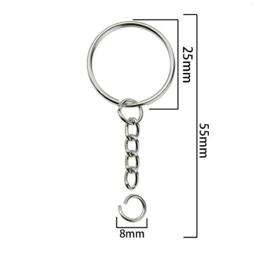 Set 10 cái - Khoen Inox làm móc khóa handmade