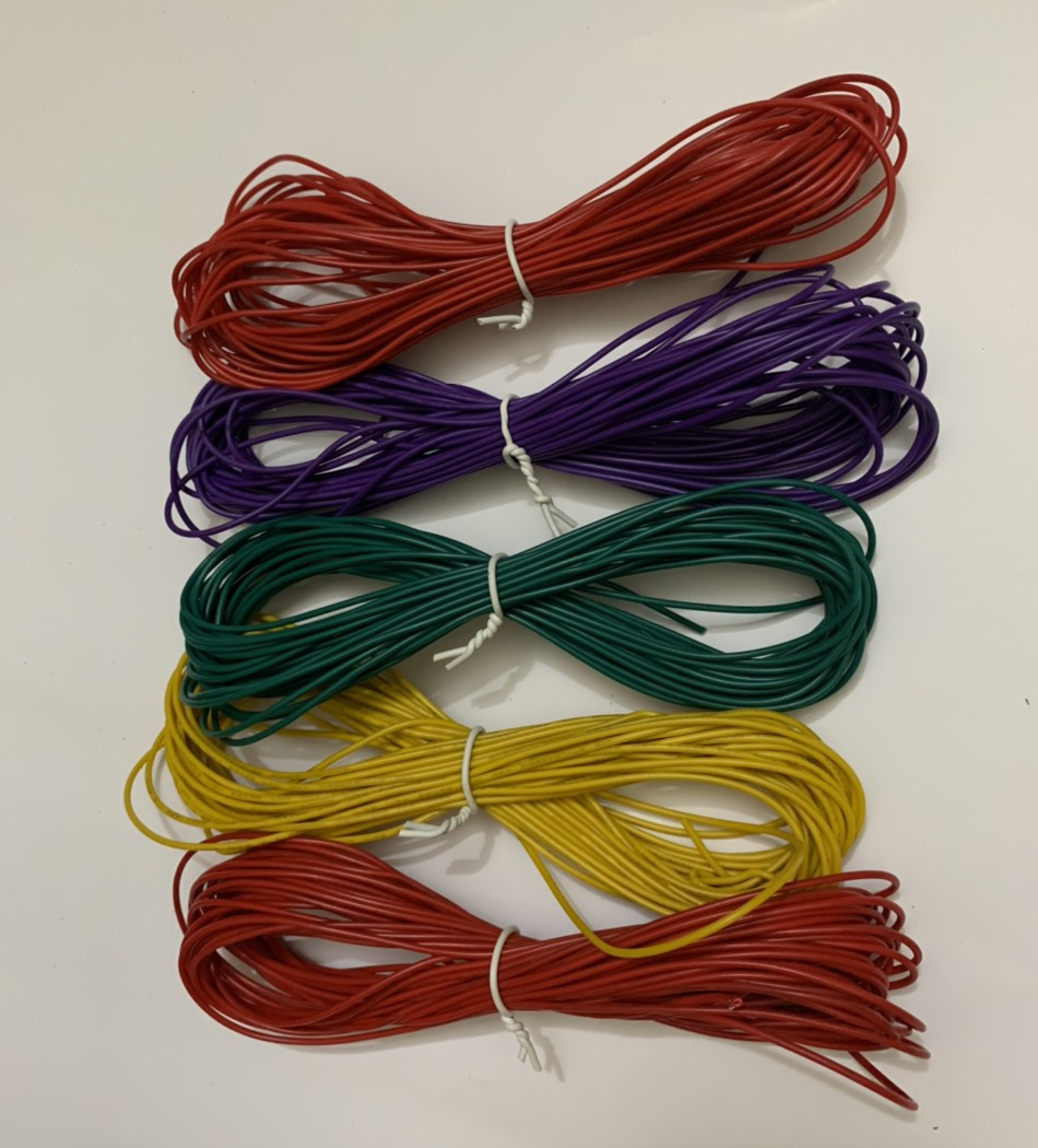 10m dây điện UL 1007 24AWG các màu