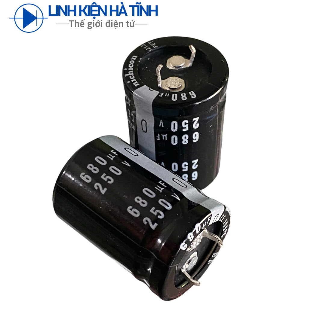 Tụ hóa 680uf 250v 680uf250v tụ 250v 680uf Nichicon 25X35mm hàng nhập khẩu