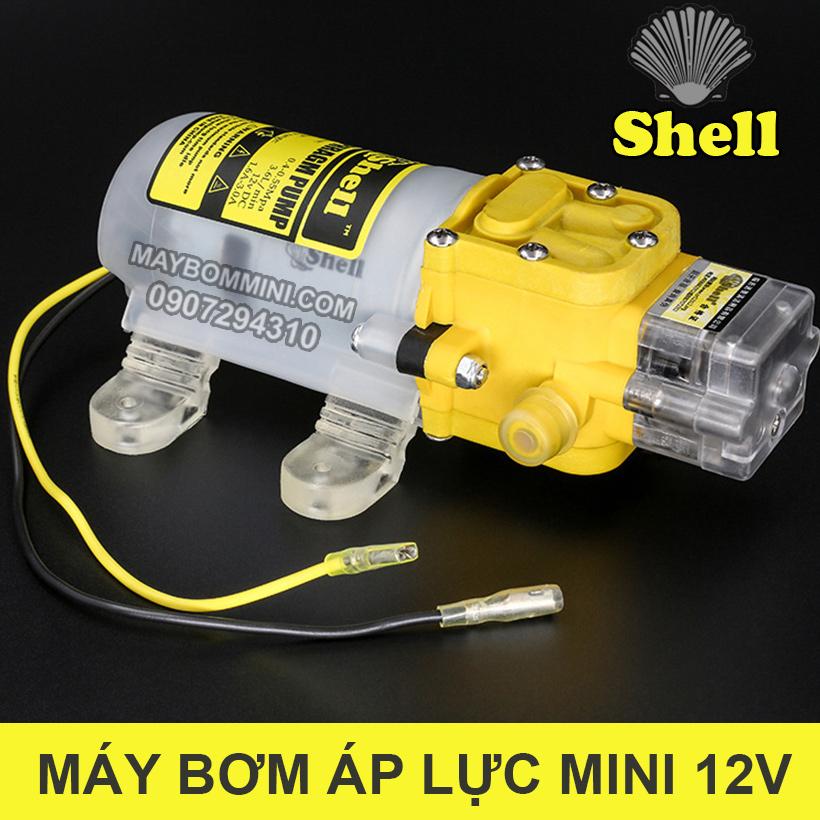 Máy Bơm Mini Áp Lực 12V 24V Shell Cao Cấp Tự Động