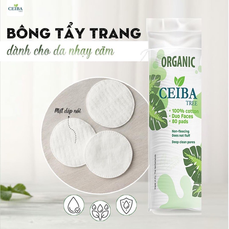 Bông Tẩy Trang Làm Sạch Da Ceiba