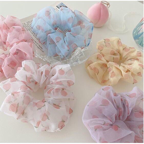 Cột Tóc Vải Scrunchie🍒hoạ tiết cherry