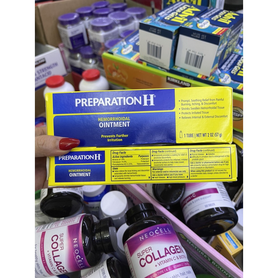 Kem bôi trĩ mỹ Preparation H Hemorrhoidal Ointment 57g