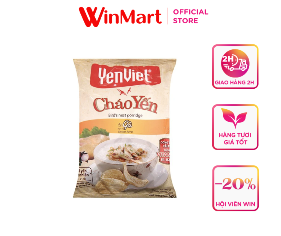 [Siêu thị WinMart] - Cháo yến Yến Việt vị gà gói 50g