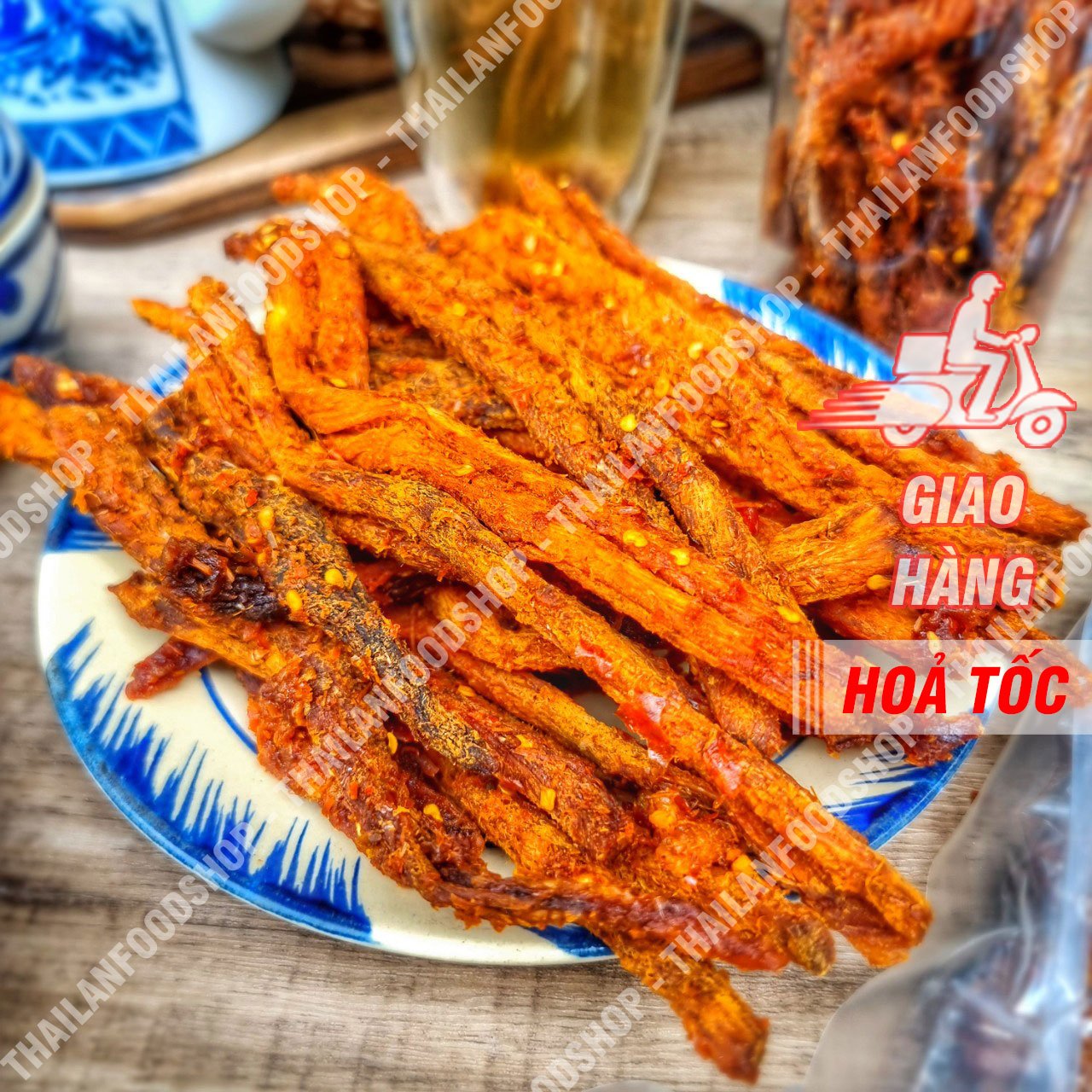 Khô Bò Que Vị Tứ Xuyên - Lon 300gr