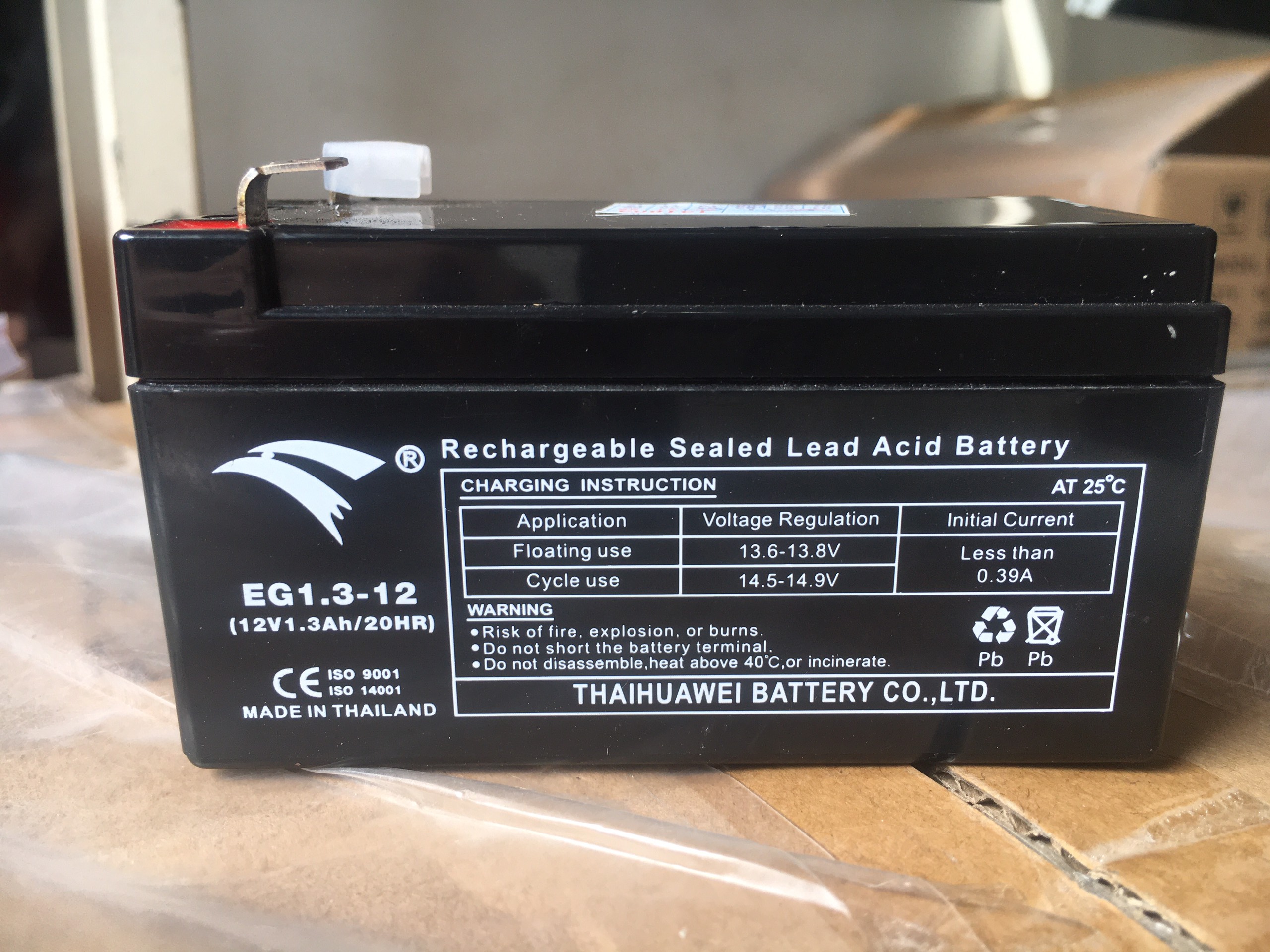 [HCM]Bình ắc quy UPS siêu nhỏ EAGLE 12V - 1.3Ah (EG1.3-12)