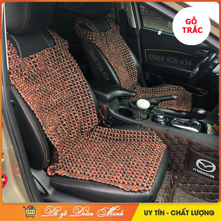 Lót ghế ô tô 📌freeship📌 bọc ghế ô tô hạt gỗ trắc 100% cao cấp - áo ghế lót liền chống nóng