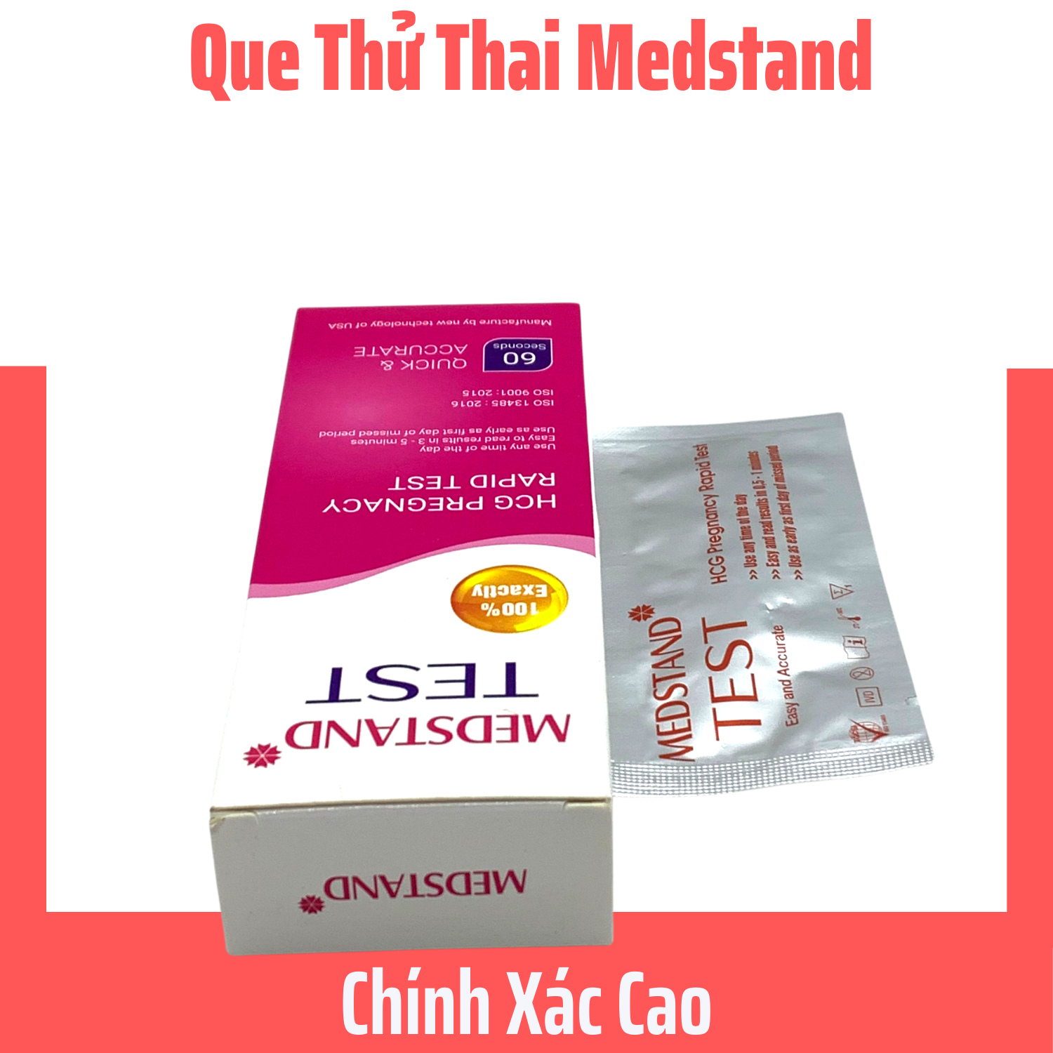 Que thử thai Medstand, nhanh và chính xác