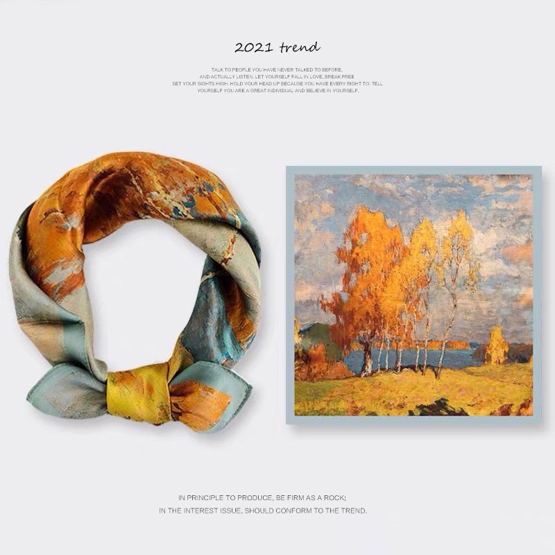 Khăn lụa vuông choàng cổ size 70x70cm