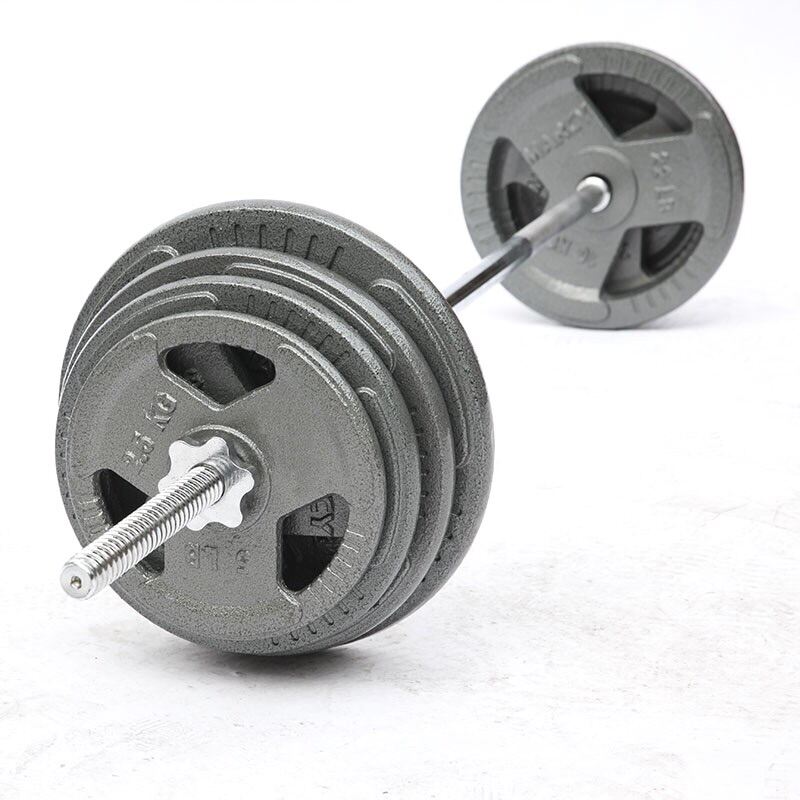 Combo Đẩy Tạ 35kg ( 30 Tạ Gang , 1 Đòn Dài 1m5)
