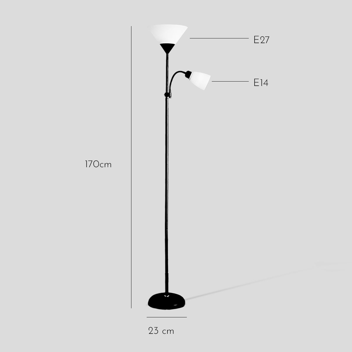 ĐÈN SÀN HẮC TRẦN - NAPAM (Tặng kèm 2 bóng led Philips)