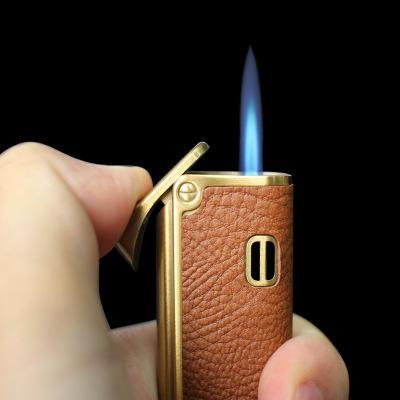 Bật Lửa Gas Khè Kim Loại Bọc Da XC 535