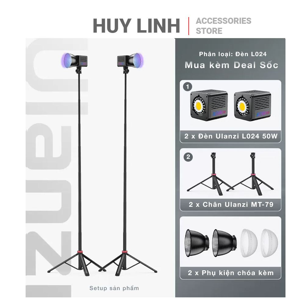 Ulanzi lt028 portable light - đèn led 40w bi-color mini l032gbb1