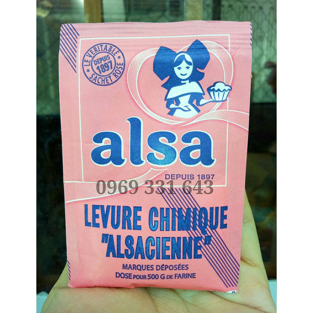 BỘT NỞ ALSA (Bột nổi baking powder) PHÁP gói 11g