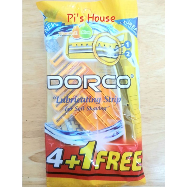 Set 5 cái dao cạo râu cán vàng dorco