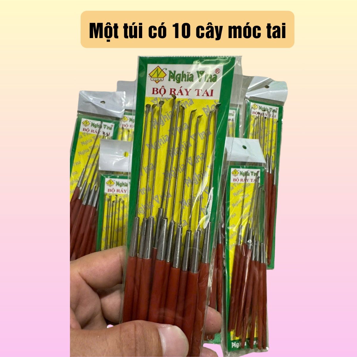 Combo 10 cây móc ráy tai Quỳnh Như
