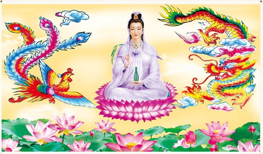 Tranh đính đá quan âm bồ tát - lv084