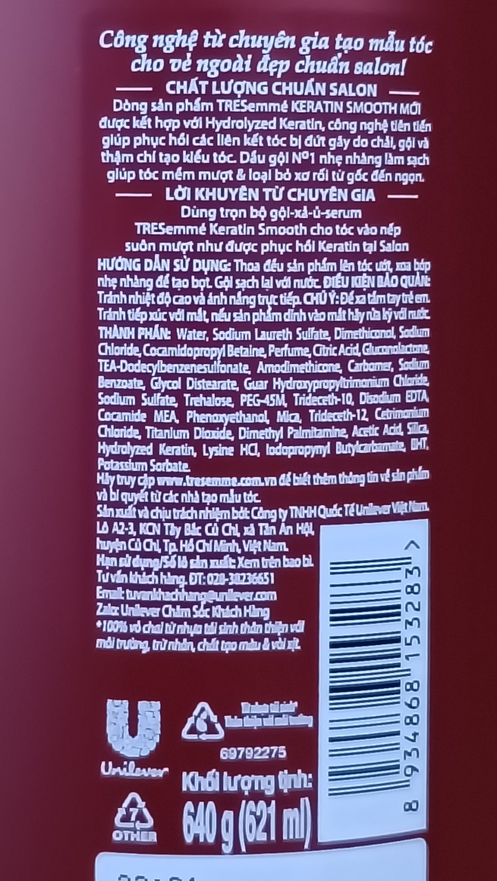TRESEMME Dầu Gội 640G - BACH HOA HV