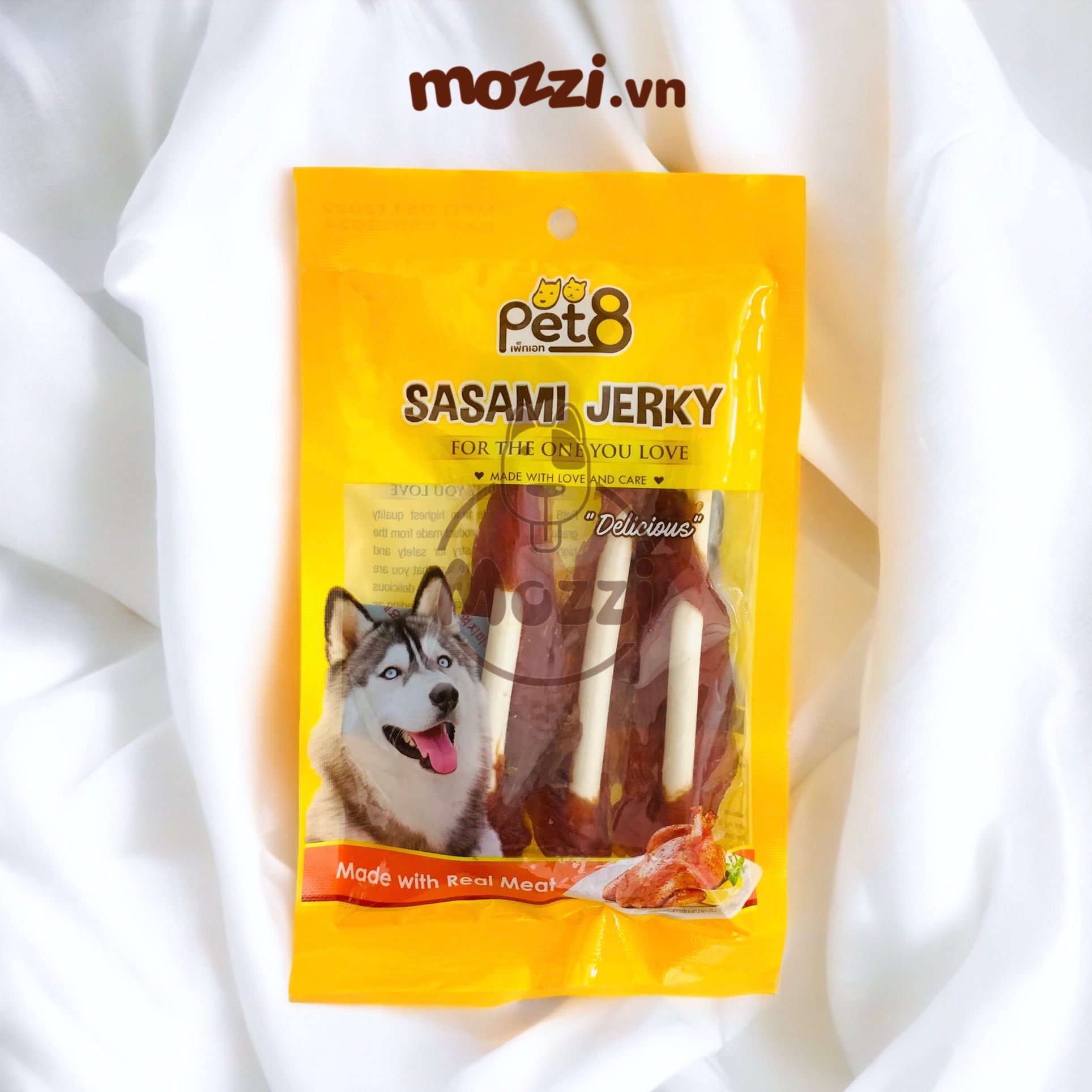 Pet8 sasami jerky gà sấy cho chó 50gr
