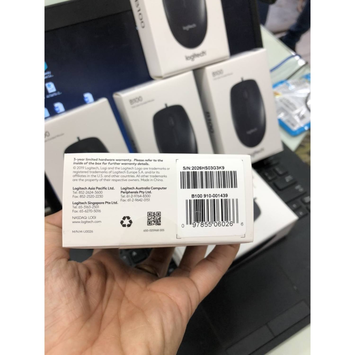 Chuột Máy Tính Logitech B100 Chuyên Game Văn Phòng