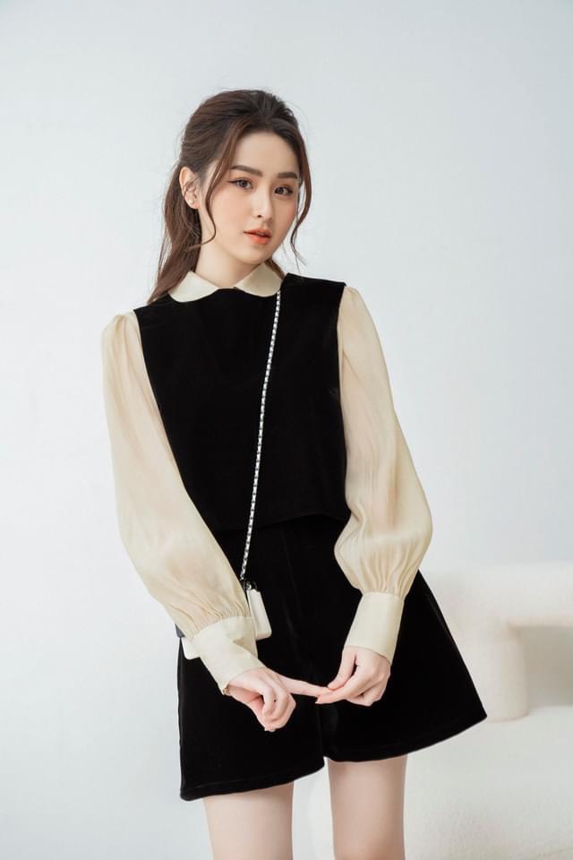 Set nhung 3 chi tiết đen cho nữ setn480