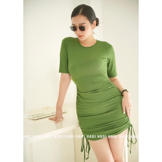 Đầm body thun rút hông - Kelly