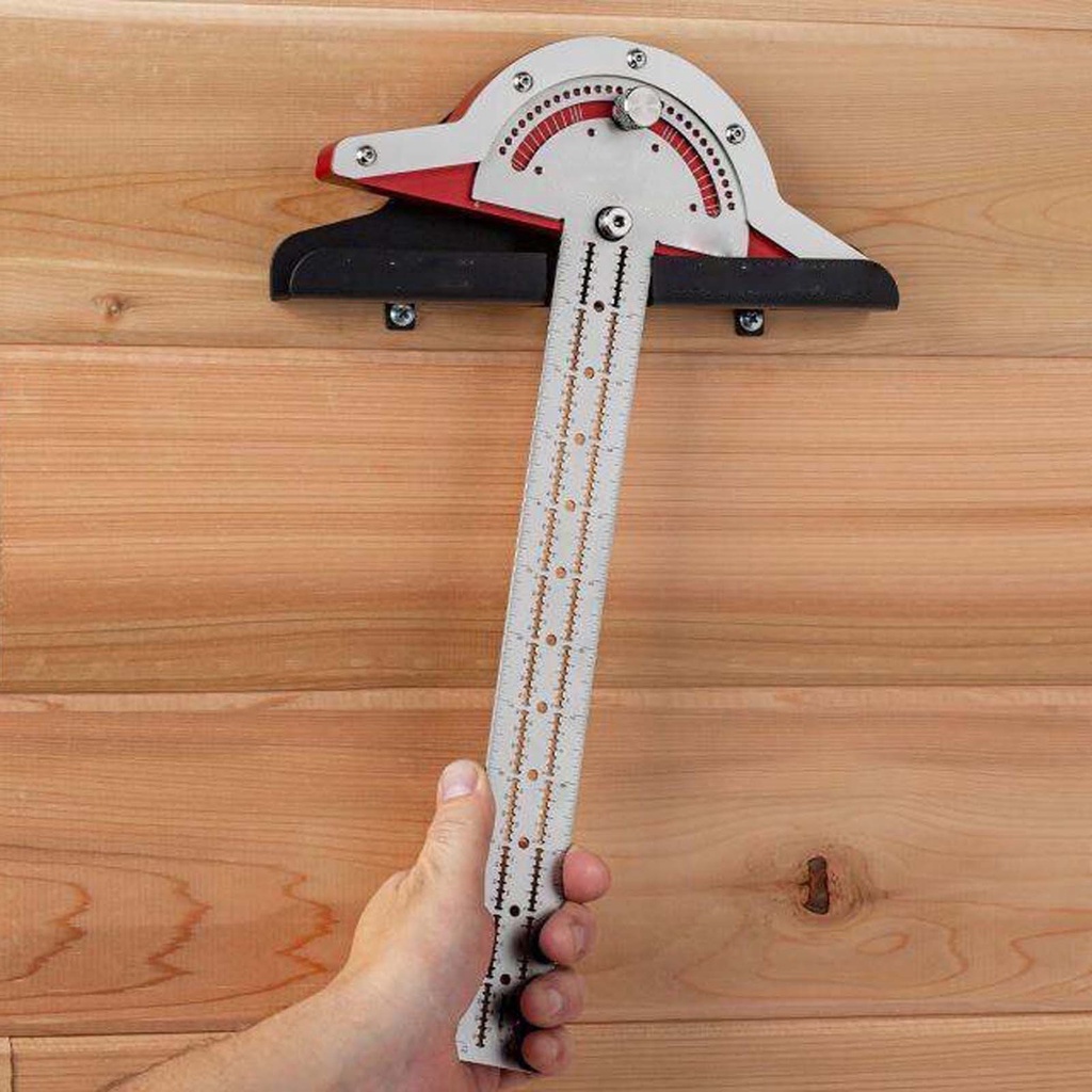 Adjustable Two-Arm Angle Measuring Ruler for Woodworking / Engineering / School / Office Use
