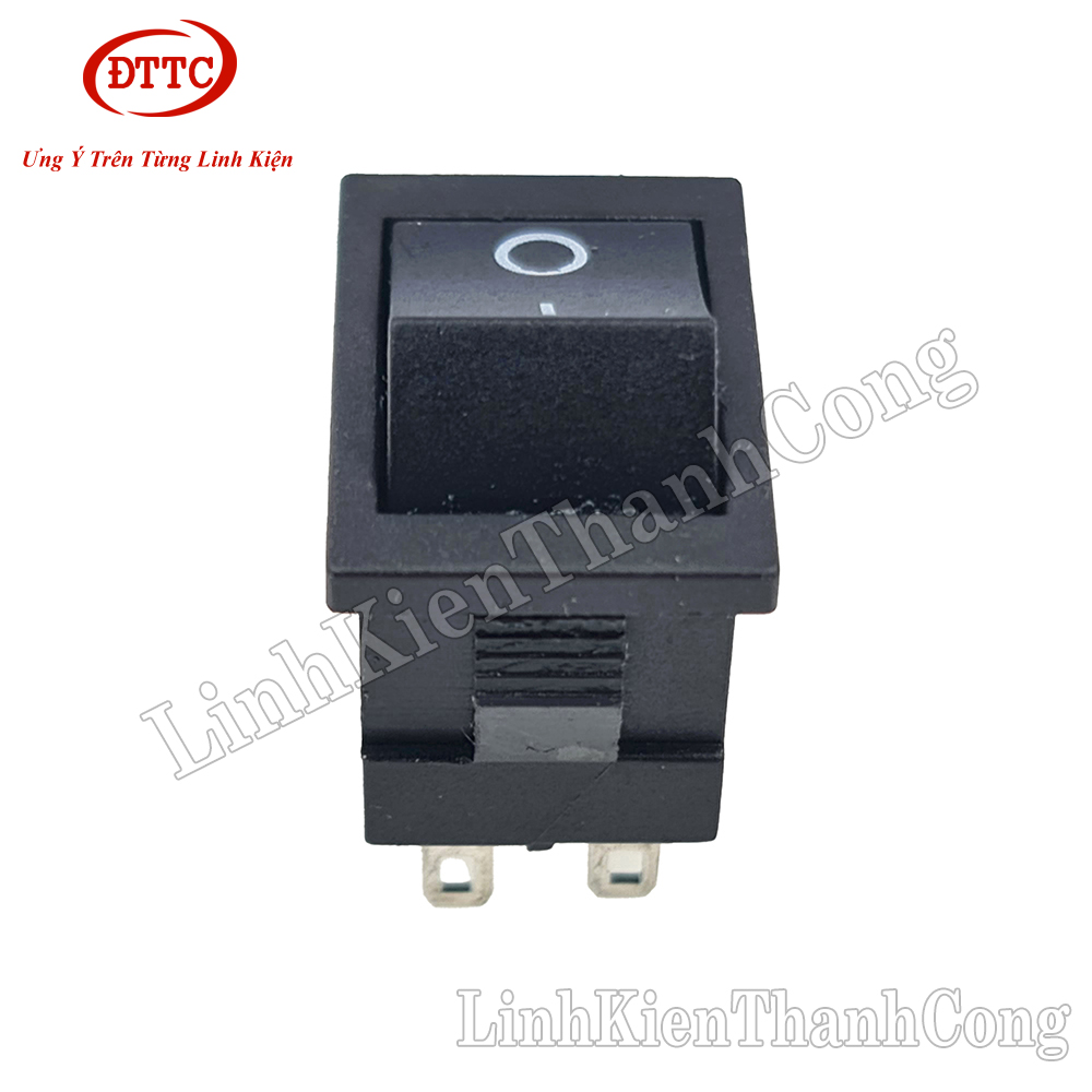 Công tắc kcd1 6 chân 6a 250v 21x15mm đen