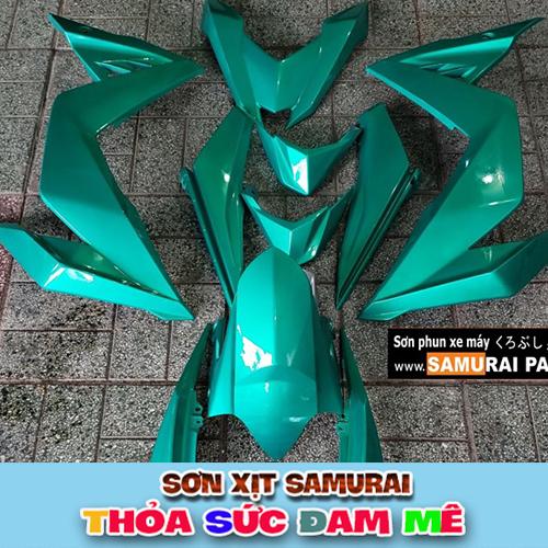 Chai sơn màu xanh candy y017 sơn samurai