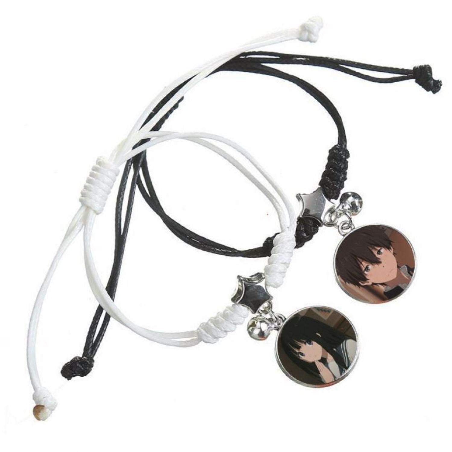 Vòng tay đôi in hình kem đá hyouka oreki houtarou chitanda eru anime chibi xinh xắn quà tặng độc đáo