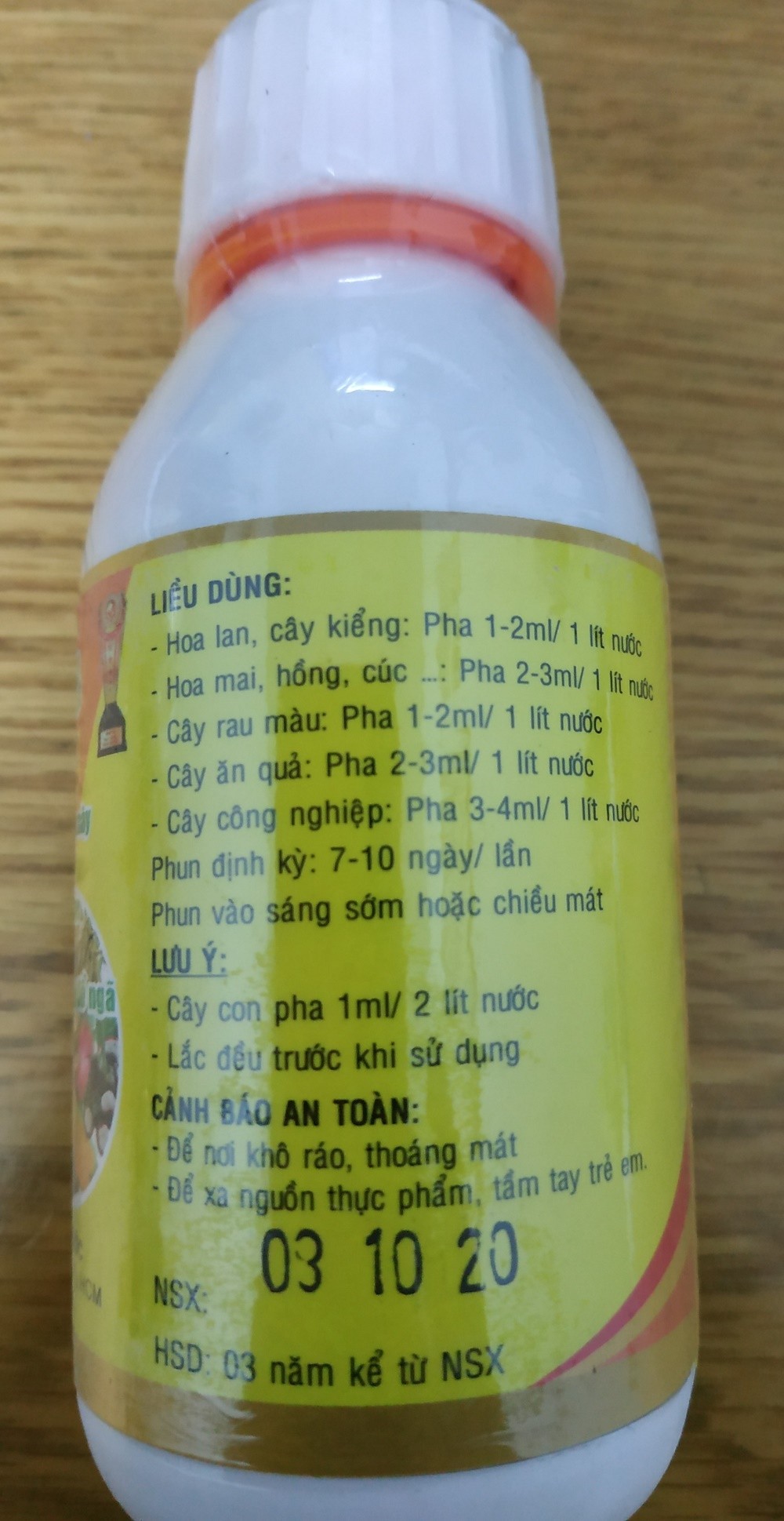 Phân bón NPK  Vitamin 3B - B1+B6+B12 - chai 100 ml