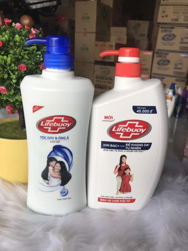 Combo dầu gội và sữa tắm Lifebuoy nhập khẩu