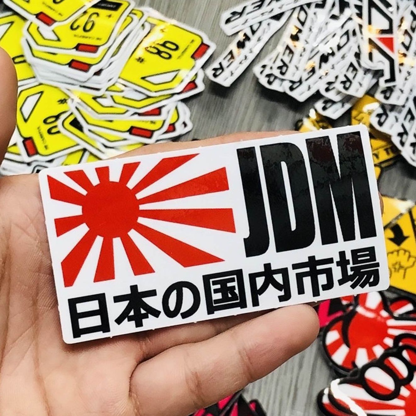 Tem Logo Sticker JDM Dán Trang Trí Xe