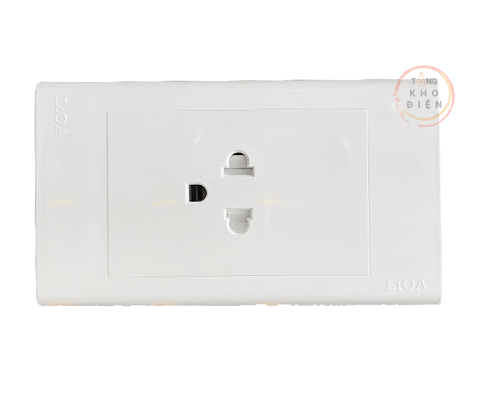 Mặt 1 ổ cắm LiOA (âm tường + lắp nổi)