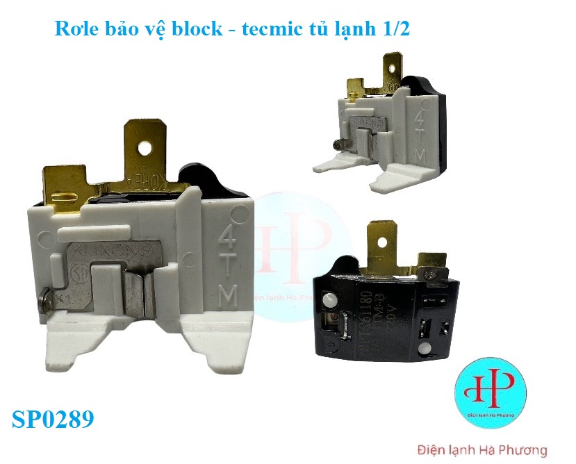 Tecmic tủ lạnh loại 1/2hp - rơ le bảo vệ block tủ lạnh - chân đồng - f9