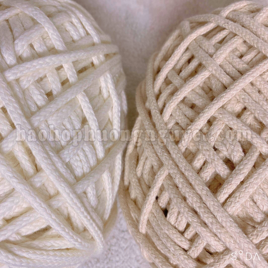 Dây macrame dạng dệt , dây cotton, dây thừng macrame trang trí