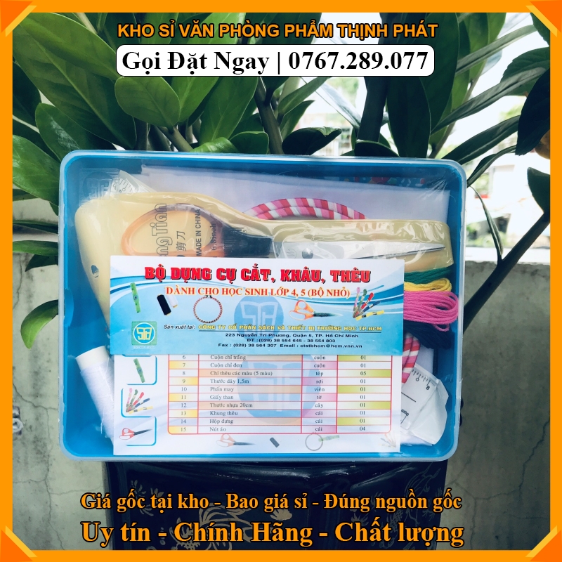 BỘ  DỤNG CỤ CẮT, KHÂU,THÊU LỚP 4 -5