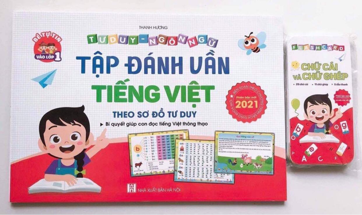 Combo sách Tập Đánh Vần Tiếng Việt Cho Trẻ Từ 4 Đến 6 Tuổi Và Bộ thẻ Flashcard Chữ Cái (Bản 5.0)