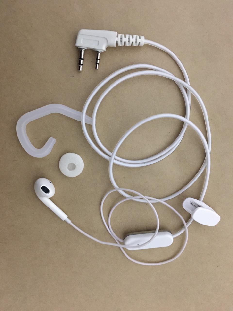 Tai nghe Bộ đàm Cao Cấp Dạng Đầu nghe Iphone (Kèm vành tai giả Silicon Cao cấp-Loa to, dễ sử dụng, thời trang)