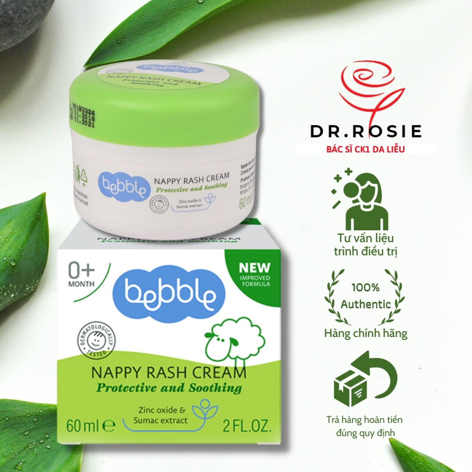 Kem hăm tã Bebble Nappy Rash Cream- Bs Hoa