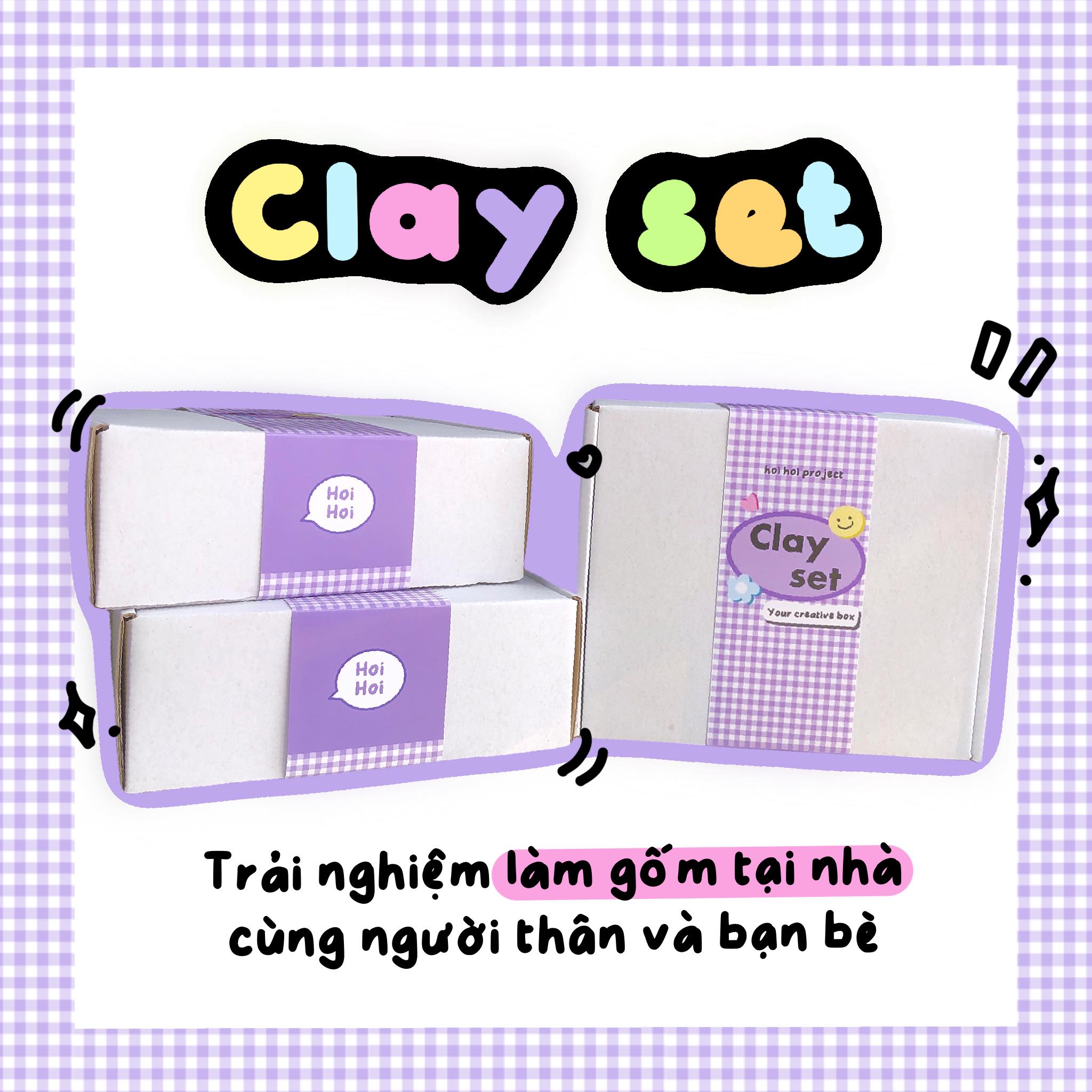 Set đất nặn tự khô đầy đủ dụng cụ / Hoi Hoi project