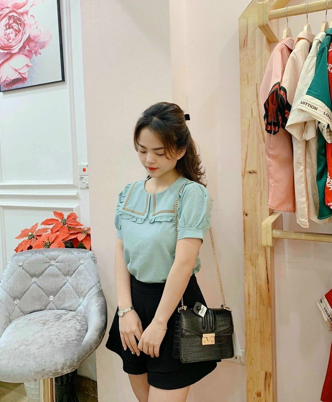 Áo Sơ Mi Kiểu Thanh Lịch Duyên Dáng Nữ Mới 2021 ASMK01