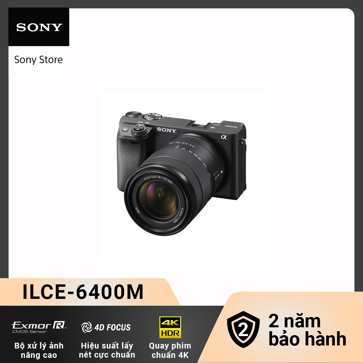 [Giao hàng sau lễ] Máy ảnh ống kính E-mount a6400 sử dụng Cảm biến APS-C