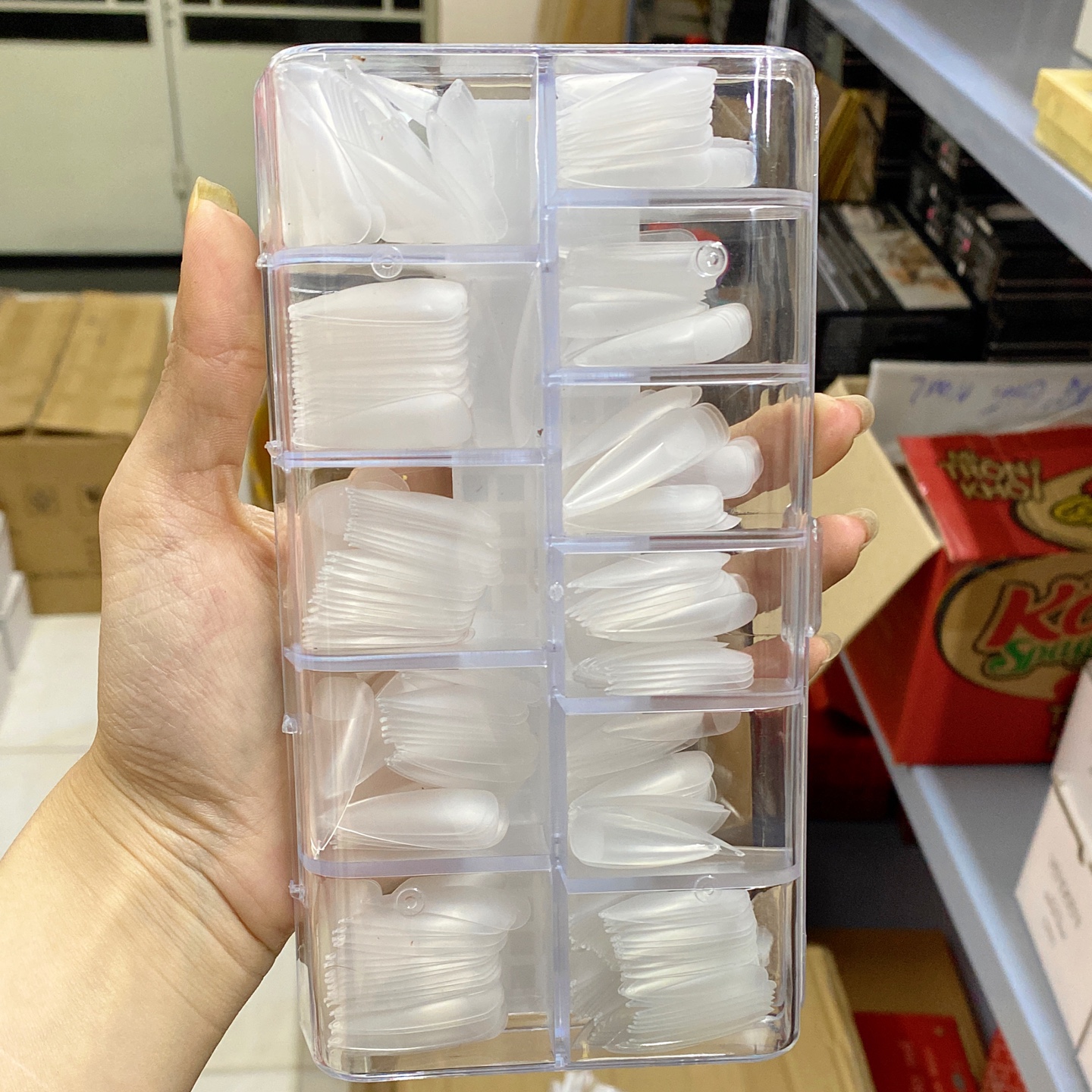 Móng Up HSM Nhám Phom Nhọn Màu Trong , Đục - Mini Nails