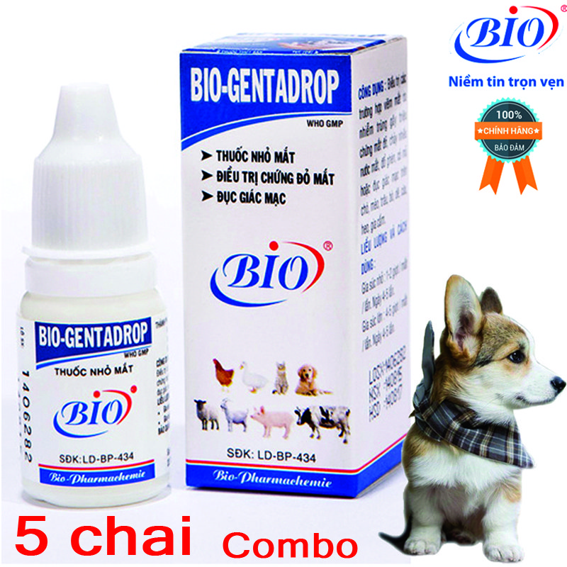 [HCM]Combo 5 chai nhỏ mắt Bio Gentadrop 10ml - 79205