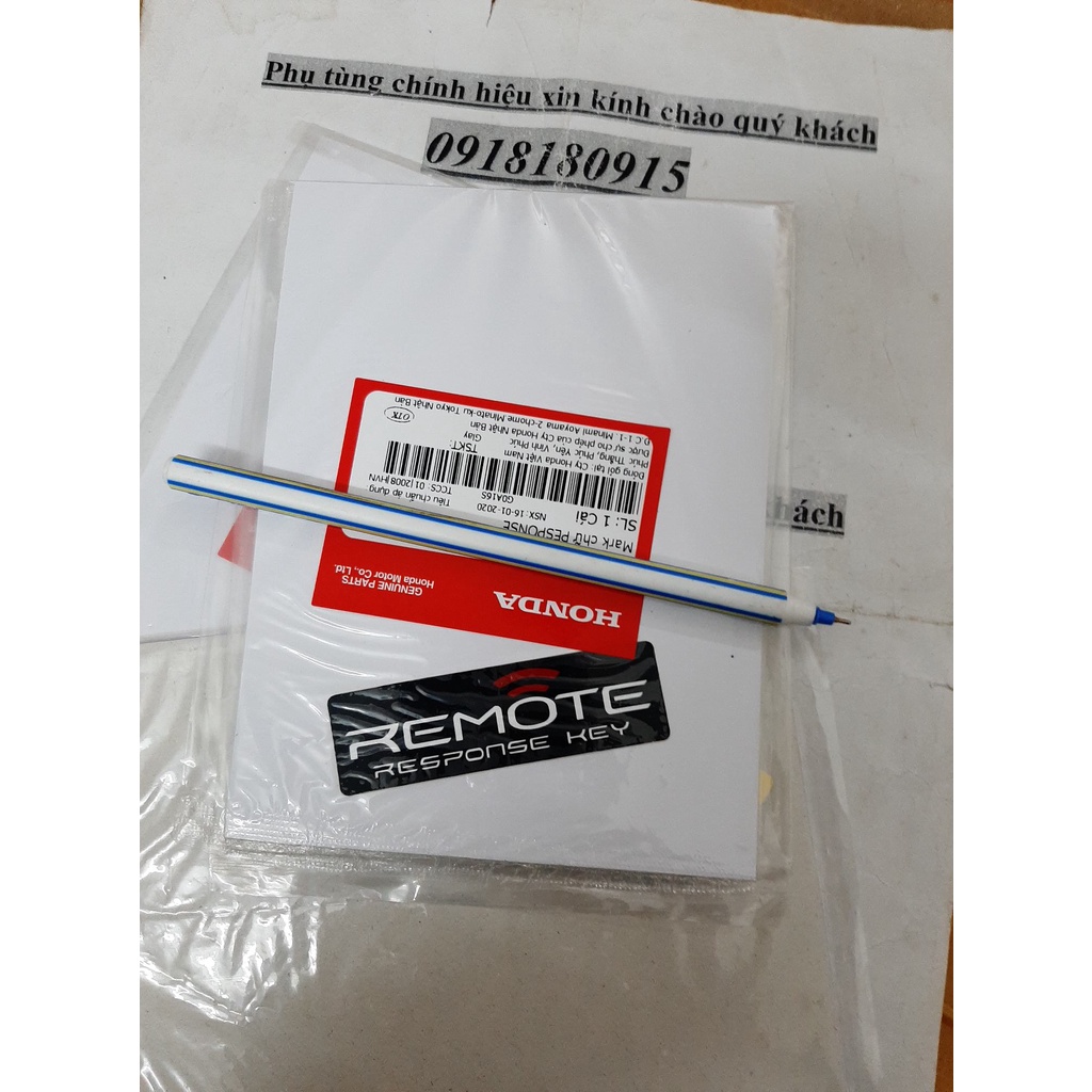 Tem mark chữ pesponse key tem remote pesponse honda