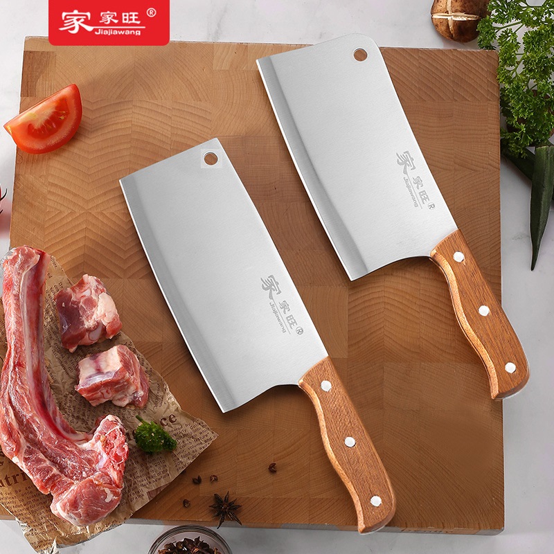 Dao Thái Thịt Cá Cao Cấp Nhật Bản ASAKH Siêu Sắc - Dao dày dặn, nặng tay, cán gỗ chắc chắn