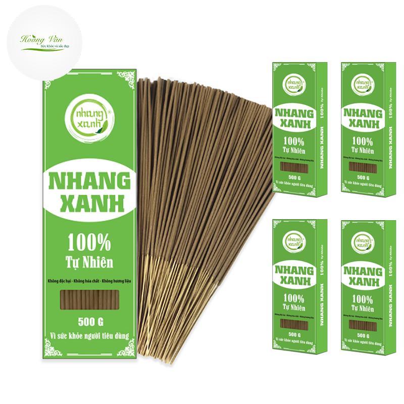 Combo 05 hộp nhang xanh trầm hương phổ thông Hộp 500 gram